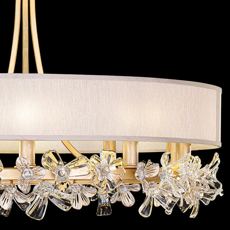 Lustre rond de 34,5 po Azu, Or, Beige