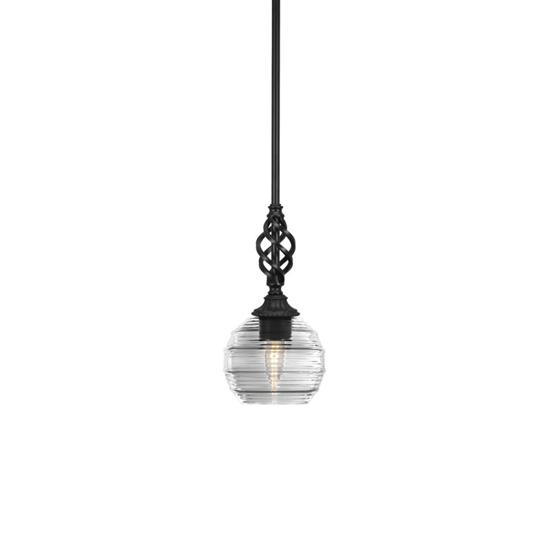 Mini-luminaire suspendu Eleganté, H 11 po x l 6 po x P 6 po, Blanc