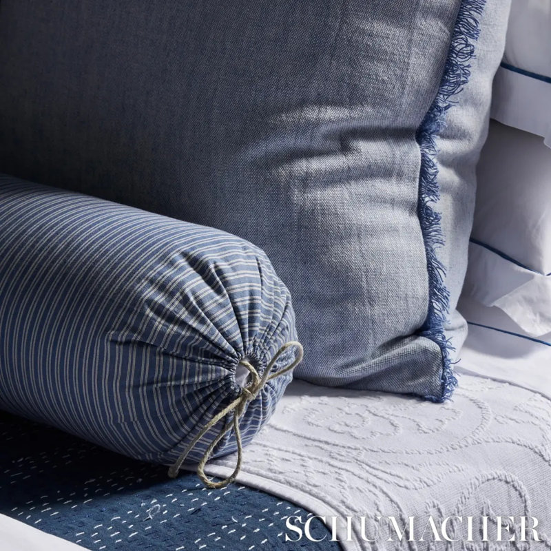 Wellfleet Ticking Stripe Fabric, Pacific