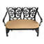 Banc en fonte d'aluminium avec coussin