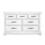 Élégante commode blanche à 7 tiroirs avec miroir et armoire de chambre en bois massif