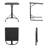 Multi-Functional Personal Activity Table, Adjustable Height, Portable Workspace, For Snacking & Homework, Compact Fold, Space Saving, Black
