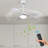 28 In. Matte White Abs Blades Downrod Mount Industrial Ceiling Fan With Integrated Led Light Kit With Remote Included-136926727