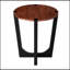 Table d'appoint en bois massif d'acacia avec plateau circulaire et base minimaliste, parfaite pour un décor moderne et naturel.