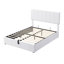 Lit plateforme tapissier avec système de rangement hydraulique-318355438-318355439