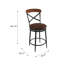 Tabouret pivotant Homepop Hudson - Polyuréthane brun