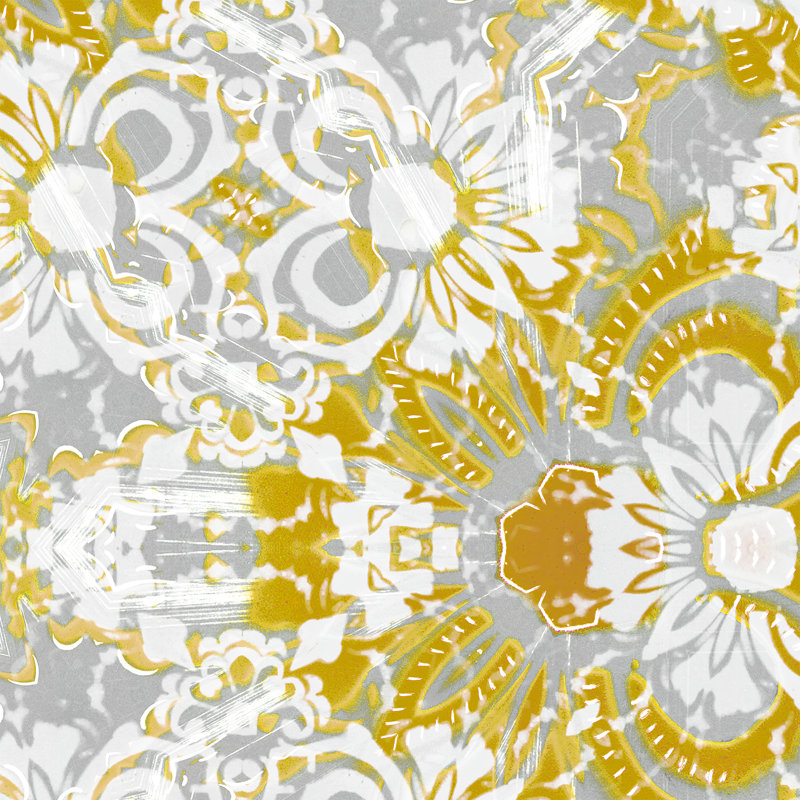 Carmen | Abstract Floral Wallpaper , Yellow/White/Gray