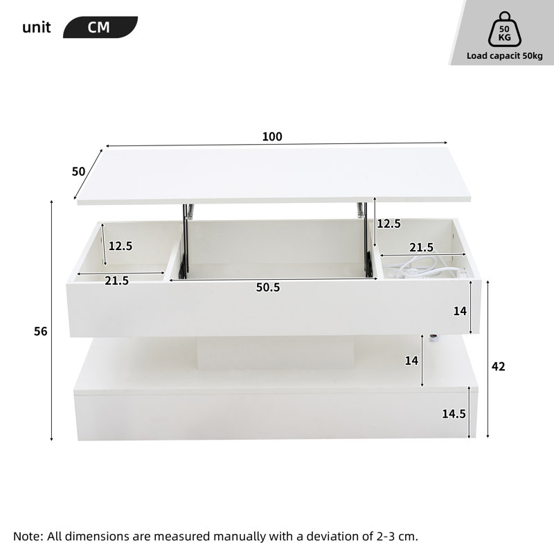 Lift Top Coffee Table with Storage