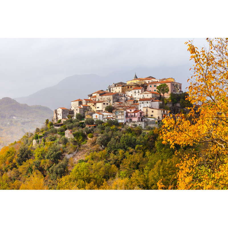 Impressionnant Colli Al Volturno, beau village de Molise, Italie sur toile par Freeartist, H 8 po x l 12 po x P 1,25 po