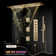 Phone Controlled Brushed Gold Thermostatic Shower System with LED and Jets