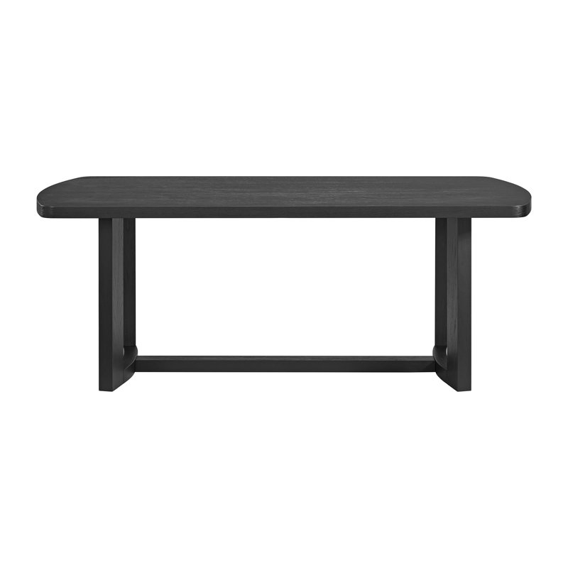Canal Rectangular Dining Table, Black