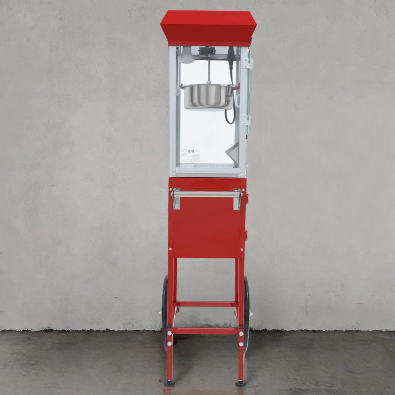 Movie Theatre-Style Popcorn Maker with Cart and 12-Ounce Kettle