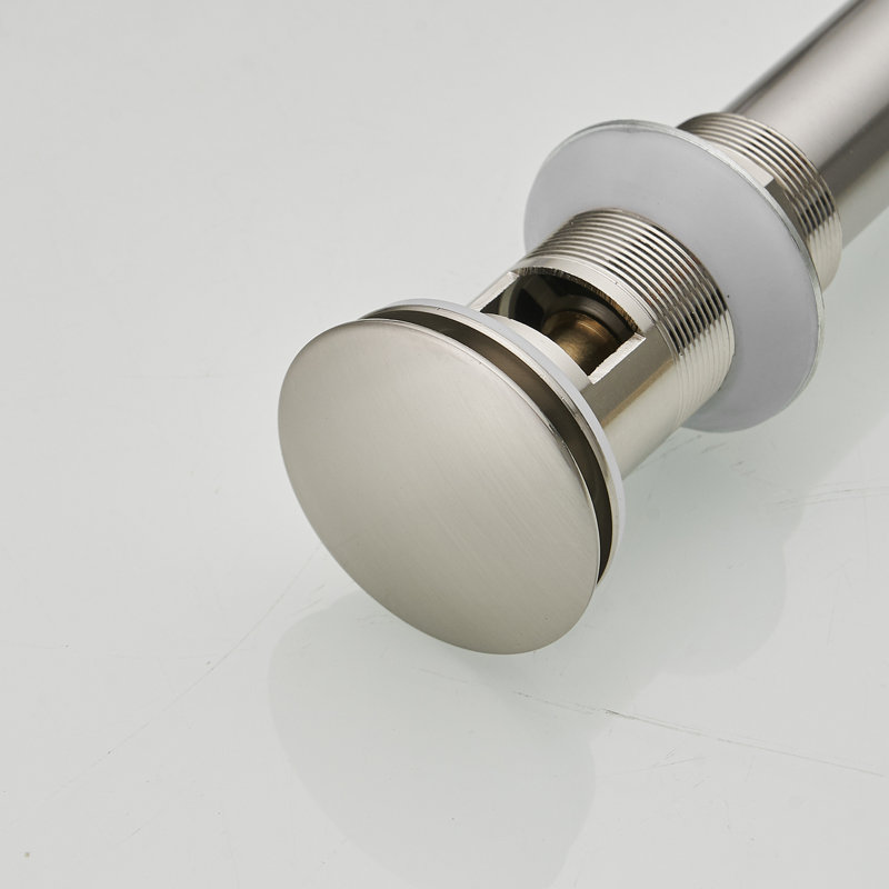Bathroom Sink Pop-Up Drain With Overflow In Brushed Nickel