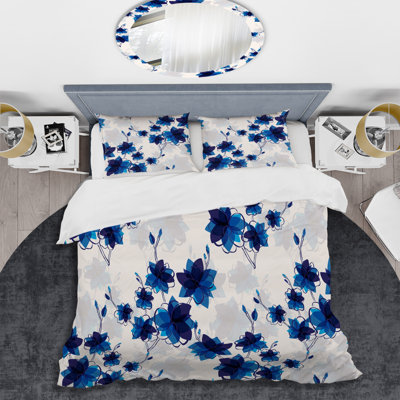 Ensemble de housse de couette designart fleurs