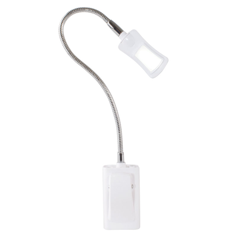 OttLite LED 2 in 1 Sewing Machine Light Clip Lamp, Lighted Optical Grade Magnifier, White