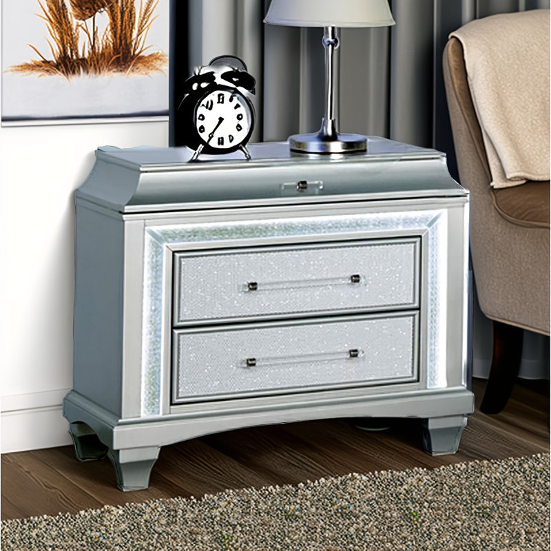 Table de chevet Poplar Wood Glam