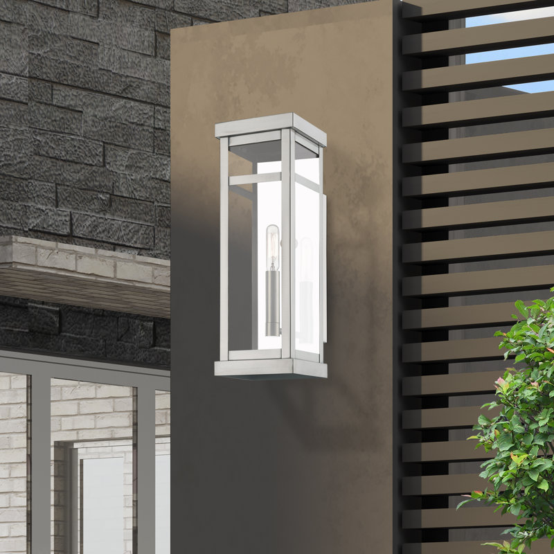 Swann Wall Light, Brushed Nickel, 15" H x 5" W x 5.5" D