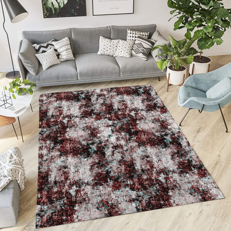 Abstract Indoor / Outdoor Rug, Rectangle 2' x 3'