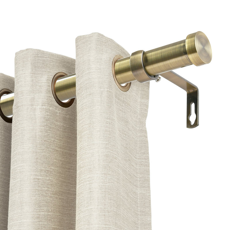 Tringle à rideau 1 pouce Keneil avec embouts en aluminium, tringle à draperies télescopique robuste et résidentielle pour usage résidentiel et commercial (ensemble de 2)