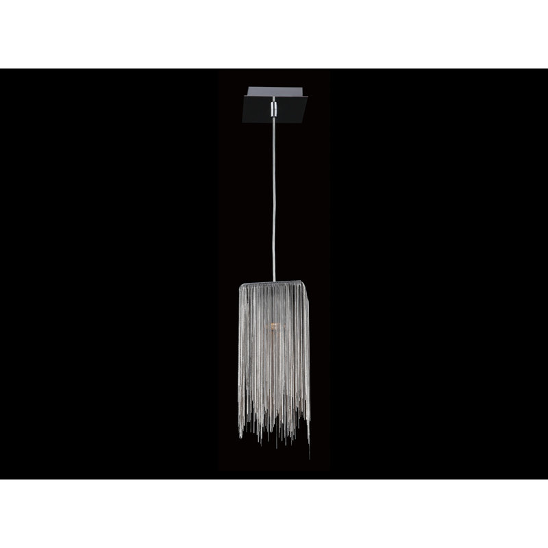 Luminaire suspendu géométrique Brendis, Chrome