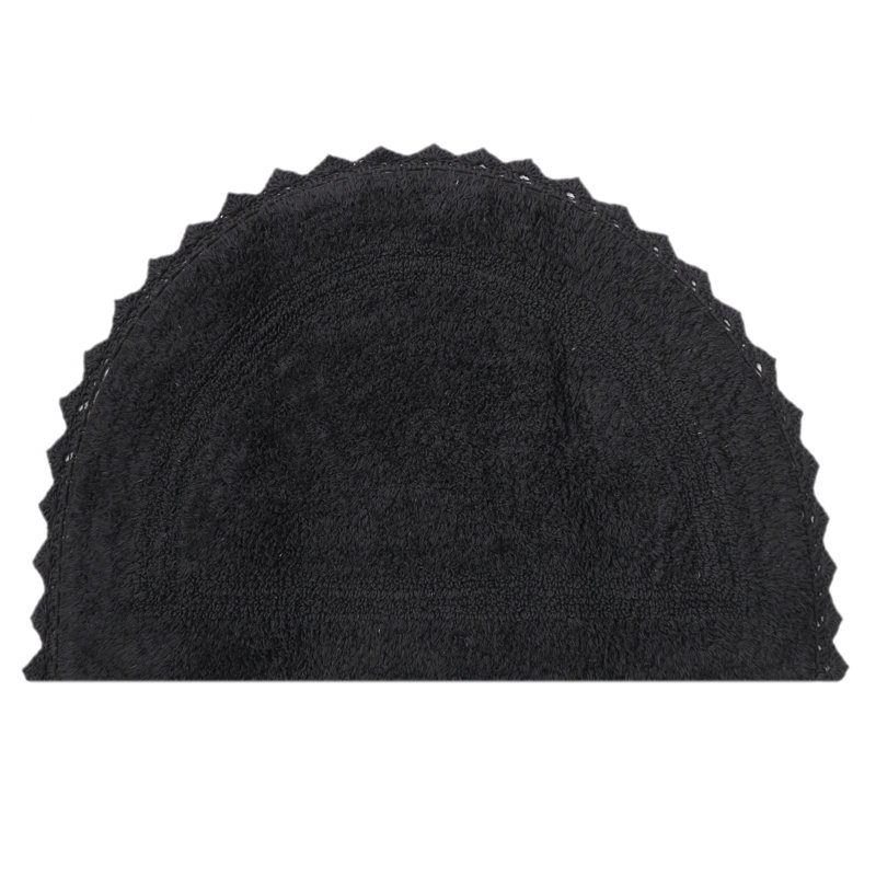 100% Cotton Bath Rug, Black
