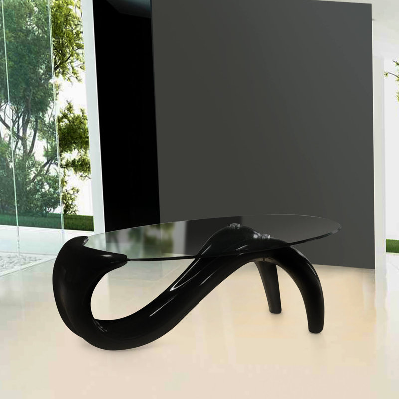 Table basse avec rangement Carrigan, Noir