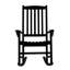 Chaise berçante d'extérieur en bois massif Abasi