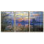 Coucher de soleil sur la seine par Monet - 3 pièces, reproduction sur toile-220457273-220457272