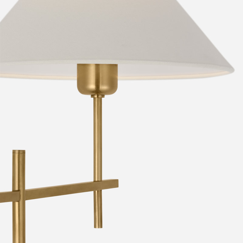 Hackney Cordless Floor Lamp by J. Randall Powers, Hand-Rubbed Antique Brass