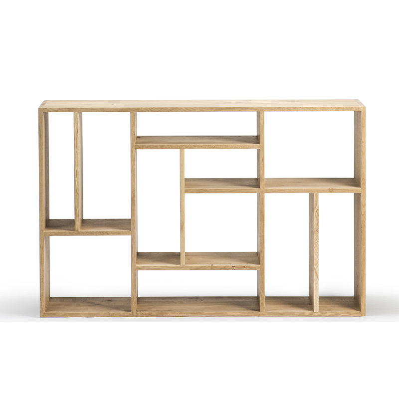 M Solid Wood Geometric Bookcase