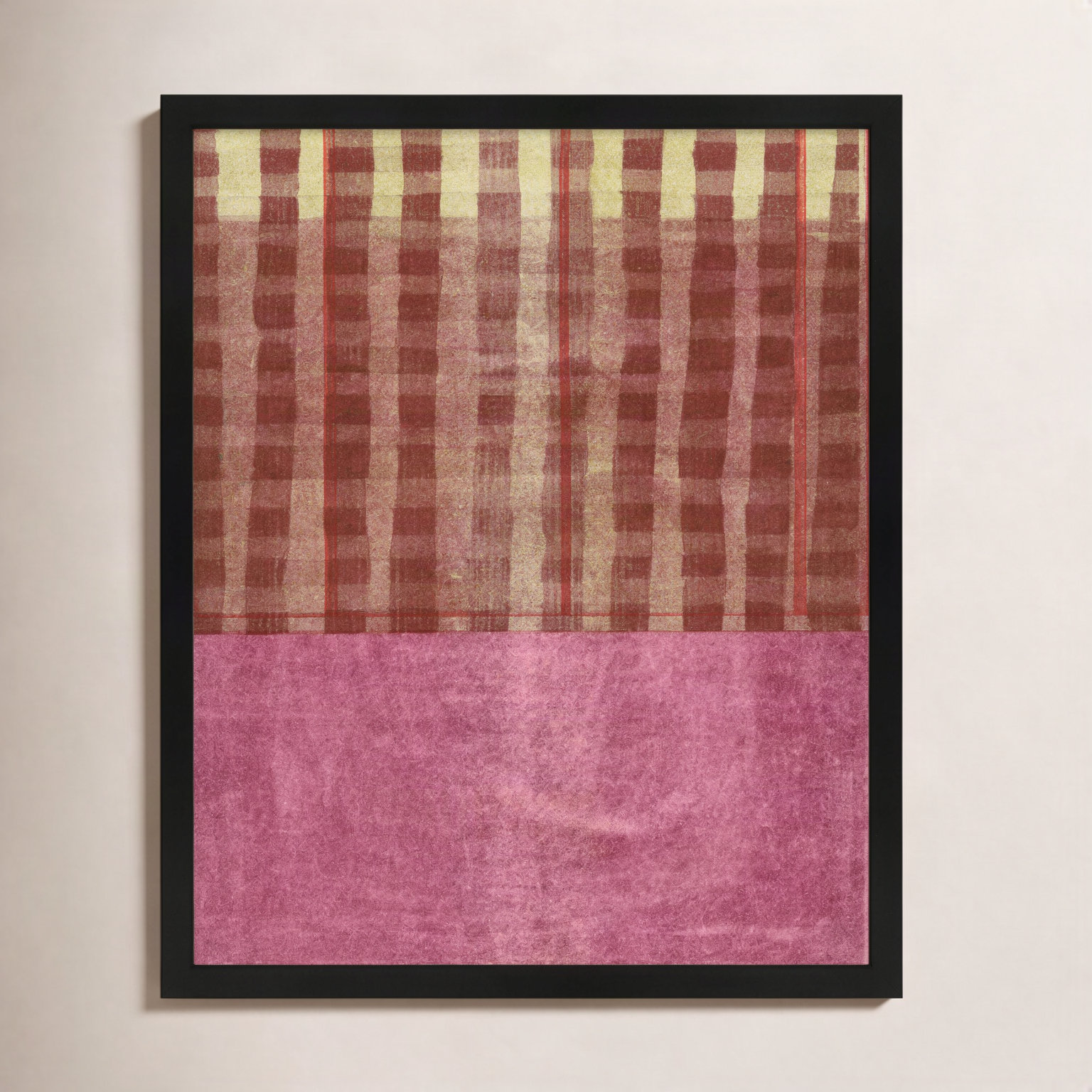 Mulberry by Mo Neuharth - Framed Wall Art, 38" H x 30" W, Framed Wrapped Canvas, Black