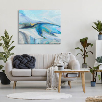 "Fluid Blue Contemporary Composition" par Michael Tienhaara