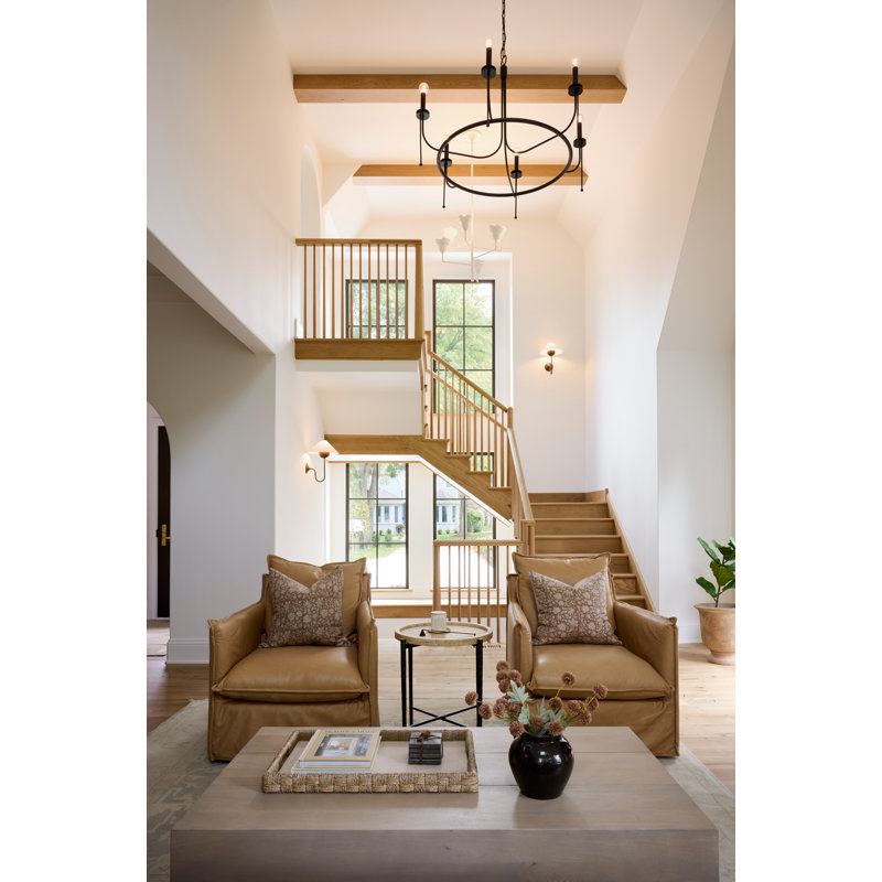 Alora 6 Light Chandelier, White Plaster