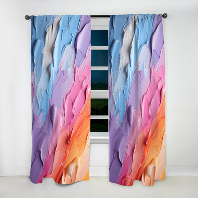 Rainbow Hue Harmony - Rainbow Curtain - Blackout No Pattern Curtain - 1 Panels
