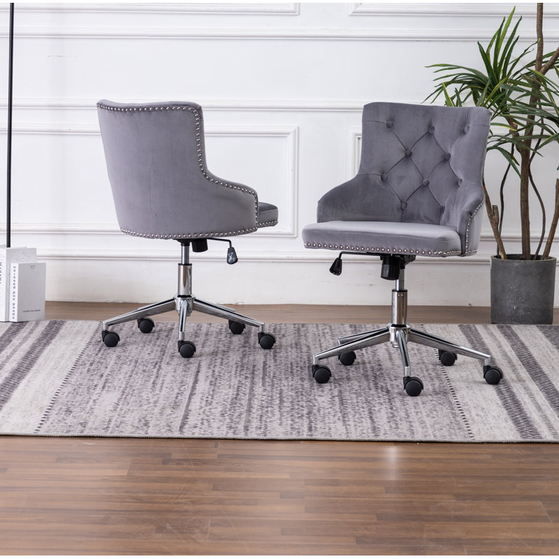 Shenfield Task Chair, Dark Gray Velvet