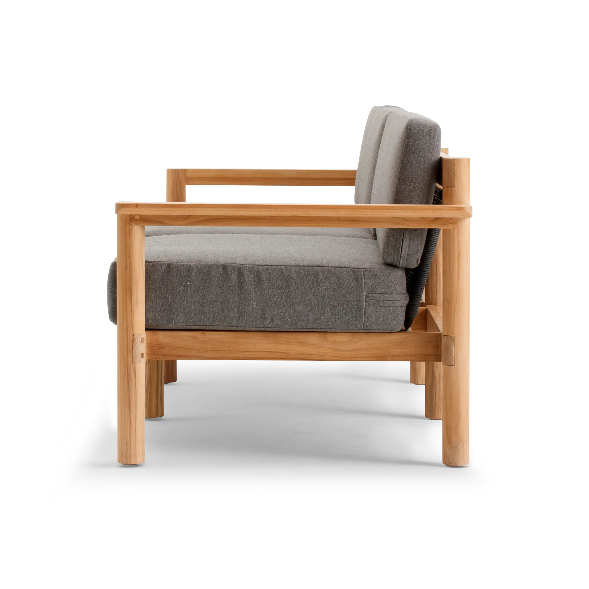 Haven 62.5'' Wide Teak with Sunbrella® Cushions, Sunbrella Greystone