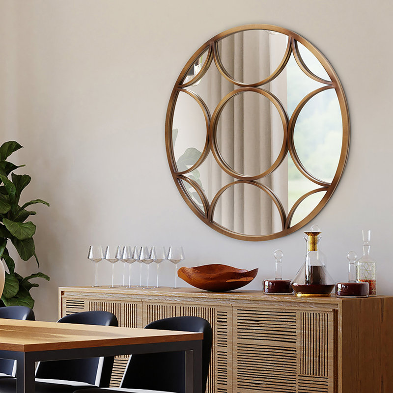 Guerdon Metal Round Mirror