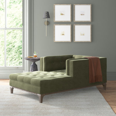 Bari Velvet Chaise Lounge