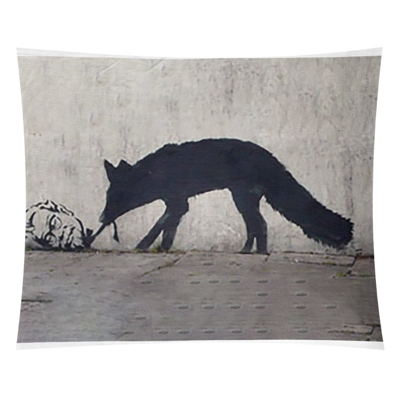 Tapisserie de l’fox en polyester de kentucky, H 88 po x l 104 po x P 1 po