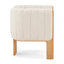 Ensemble de 4 chaises de salle à manger de style moderne avec structure en bois d'hévéa et tissu beige, capacité de 225 lb, pour la salle à manger et l'espace de vie-71330072-71330073-71330079