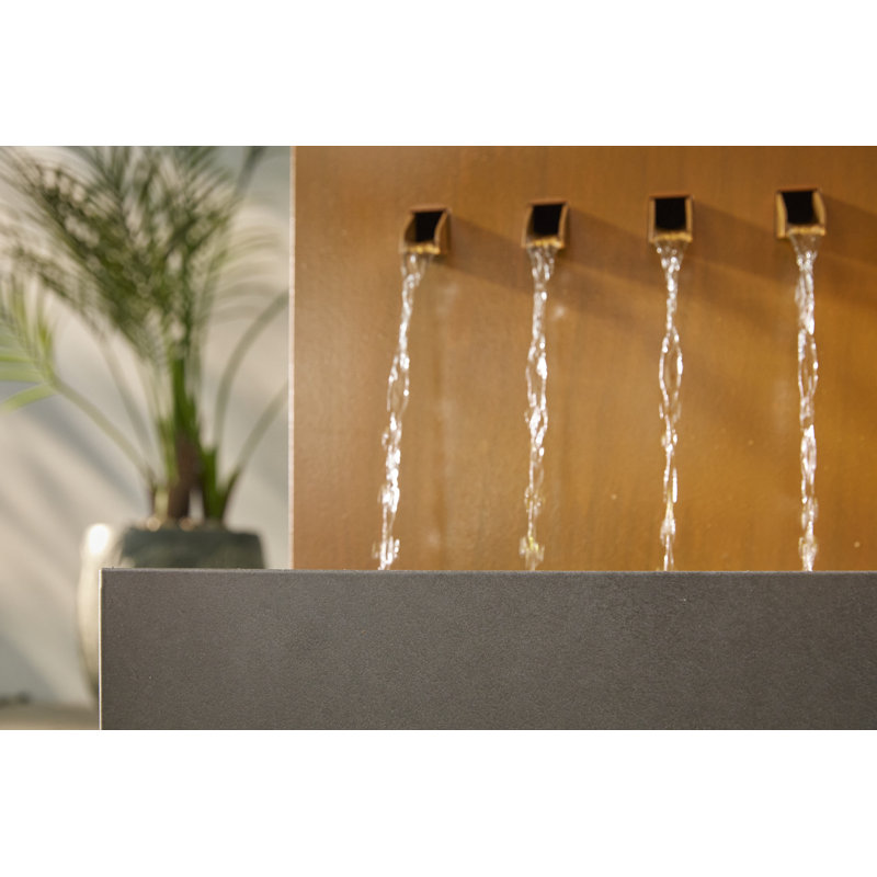Metal Fountain with Lights