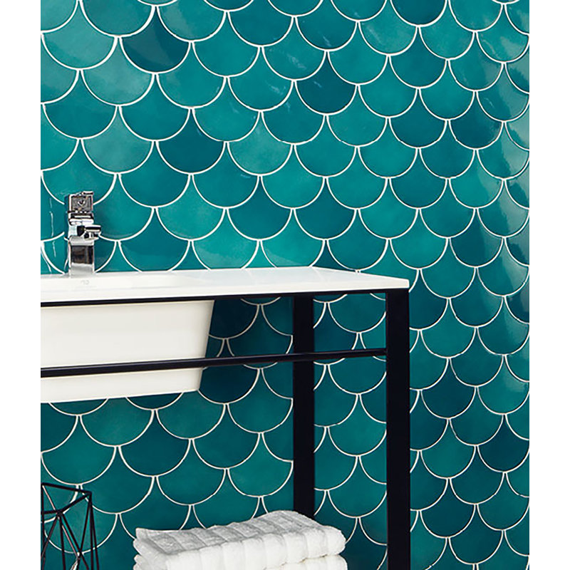 5" x 5" Ceramic Wall Tile, Emerald