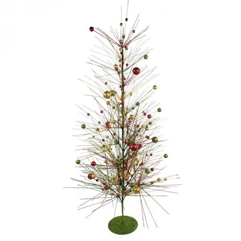 100cm Faux Tree, Red, Green, Gold