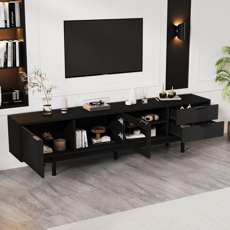 TV Stand for TVs up to 85", Black