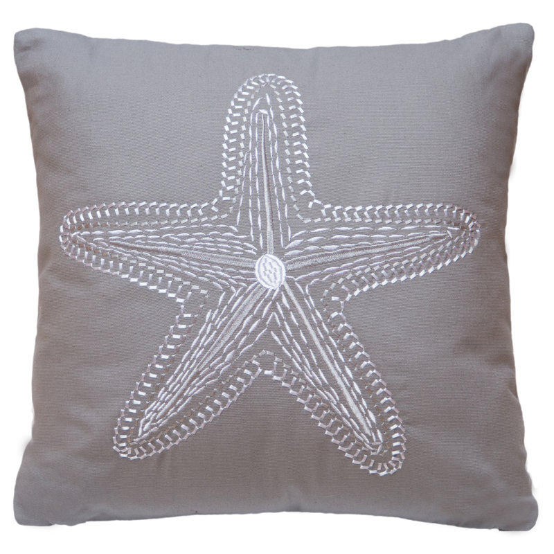 Starfish Reversible Throw Pillow