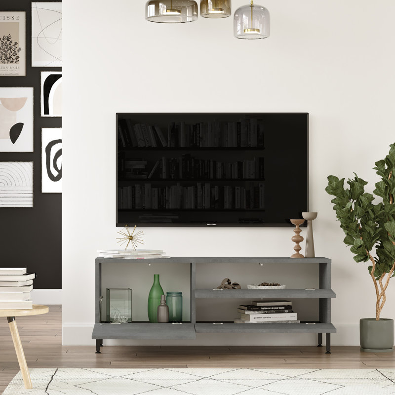 TV Stand for TVs up to 50", Silver/Black