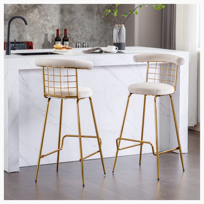 Tabouret de comptoir Benfer 32, Blanc