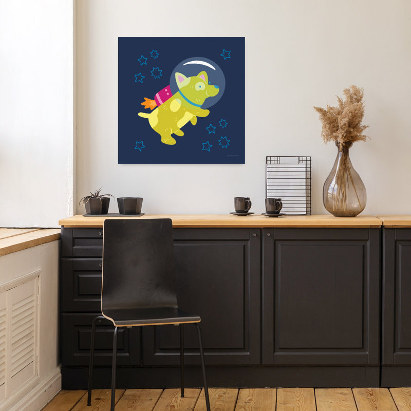 Art contemporain Tails V avec animaux, H 18 po x l 18 po
