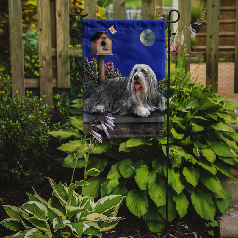 Drapeau de jardin en polyester à 2 côtés Graziello Bichon Frise Do It Better 1 x 0,11 pi, Colley barbu clair de lune
