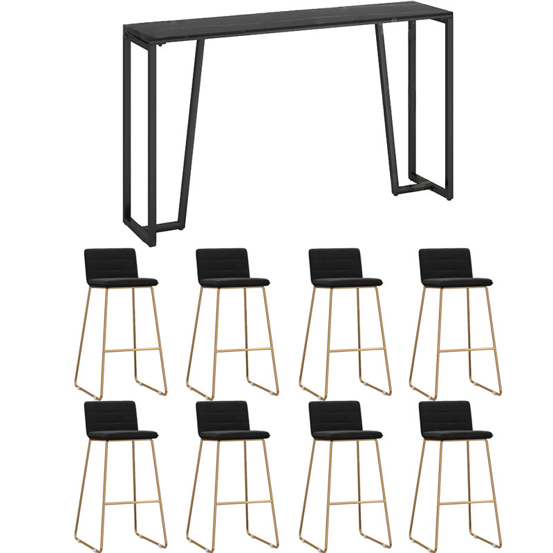Tabourets et tables de luxe et luxueux, Noir / Noir, Noir